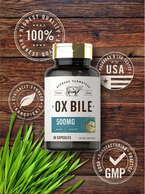 Herbage Farmstead Ox Bile (500 mg) - 60 capsules