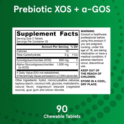 Jarrow Formulas Vegan Prebiotic - 90 chewable tablets