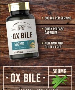 Herbage Farmstead Ox Bile (500 mg) - 60 capsules