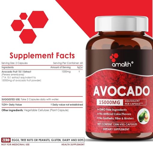 Amalth Avocado (15,000 mg) - 120 veg capsules