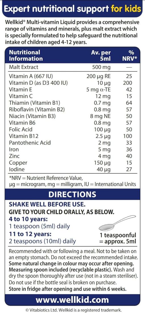 Vitabiotics Wellkid Multivitamin Liquid - 150 ml