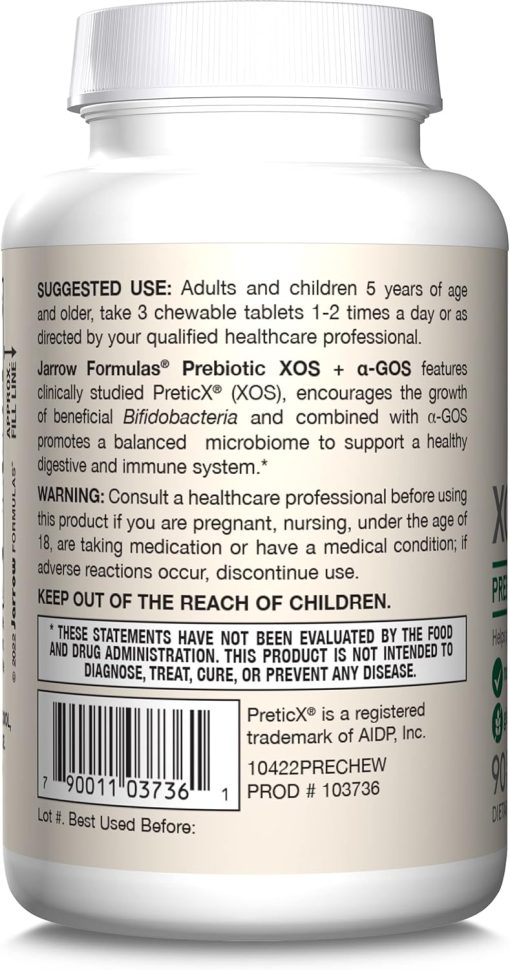 Jarrow Formulas Vegan Prebiotic - 90 chewable tablets