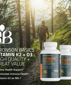 Bronson Vitamin K2 + D3 (5,000 IU - 125 mcg) - 360 capsules