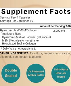 Naturebell Hyaluronic Acid (2,000 mg) with Multi-Collagen & MSM - 240 capsules
