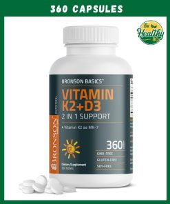 Bronson Vitamin K2 + D3 (5,000 IU - 125 mcg) - 360 capsules