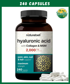 Naturebell Hyaluronic Acid (2,000 mg) with Multi-Collagen & MSM - 240 capsules