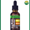 Nusava Organic D3 (5,000 IU) K2 (120 mcg) Omega 3 MCT Oil - 30 ml