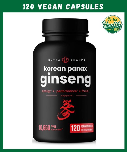 Nutra Champs Korean Panax Ginseng (10,650 mg) - 120 vegan capsules