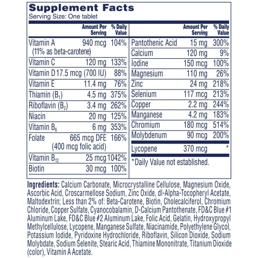 One A Day Men's 50+ Multivitamin - 100 tablets