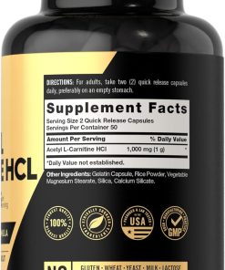 Carlyle Acetyl L-Carnitine HCL (1,000 mg) - 100 capsules