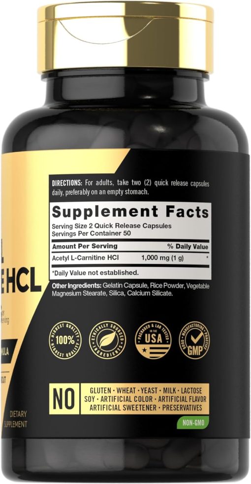 Carlyle Acetyl L-Carnitine HCL (1,000 mg) - 100 capsules