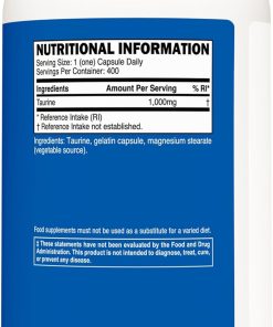 Nutricost Taurine (1,000 mg) - 400 capsules