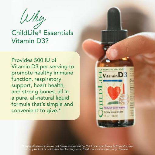 Child Life Vitamin D3 Nutrition for Kids Natural Berry Flavor - 30 ml