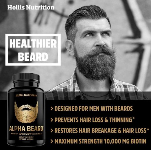 Hollis Nutrition Alpha Beard - 60 capsules
