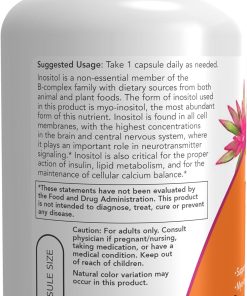 Now Inositol Capsules (500 mg) - 100 veg capsules