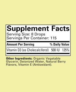 Child Life Vitamin D3 Nutrition for Kids Natural Berry Flavor - 30 ml