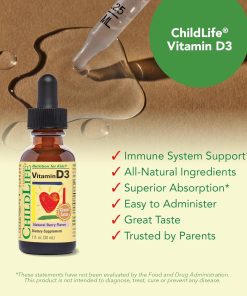 Child Life Vitamin D3 Nutrition for Kids Natural Berry Flavor - 30 ml