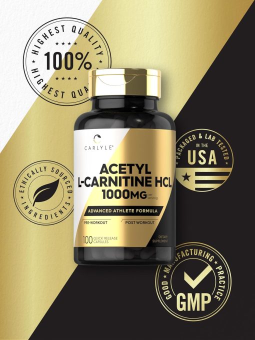 Carlyle Acetyl L-Carnitine HCL (1,000 mg) - 100 capsules
