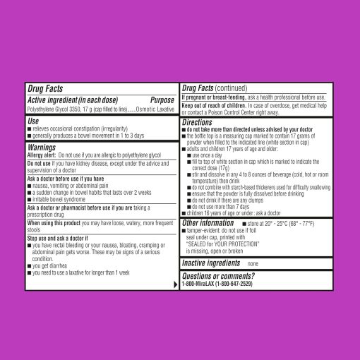 MiraLAX Relieves Occasional Constipation - 238 gram