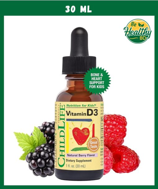 Child Life Vitamin D3 Nutrition for Kids Natural Berry Flavor - 30 ml