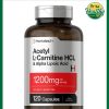 Horbaach Acetyl L-Carnitine HCL & Alpha Lipoic Acid (1,200 mg) - 120 capsules