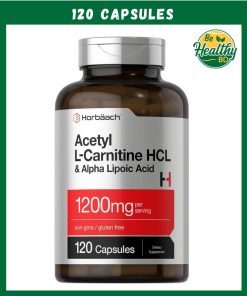 Horbaach Acetyl L-Carnitine HCL & Alpha Lipoic Acid (1,200 mg) - 120 capsules