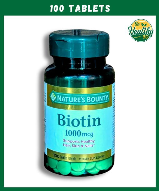 Nature’s Bounty Biotin (1,000 mcg) – 100 tablets