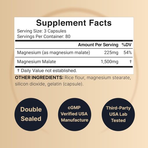 Naturebell Magnesium Malate (1,500 mg) - 240 capsules
