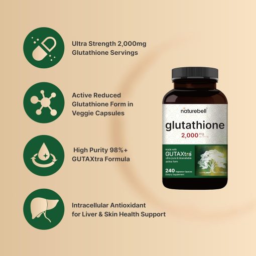 Naturebell Glutathione (2,000 mg) - 240 vegetarian Capsules