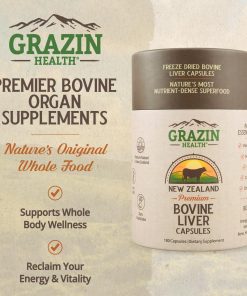 Grazin Health Bovine Liver - 180 capsules