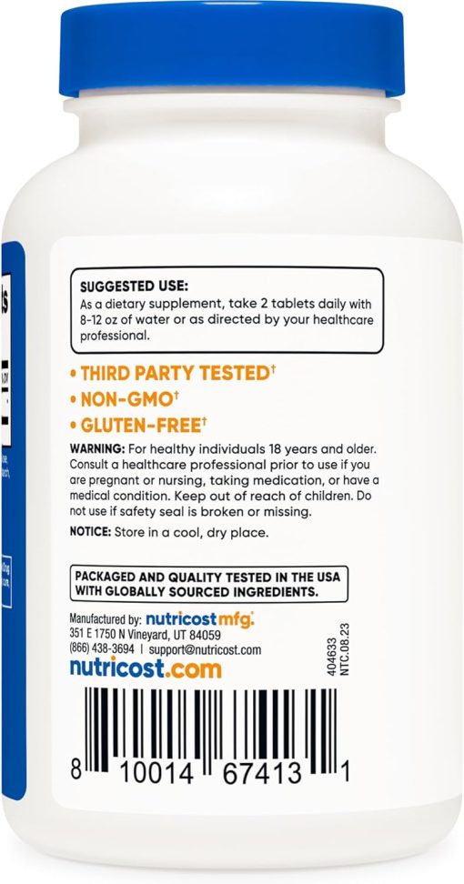 Nutricost L-Citrulline (2,500 mg) - 120 tablets