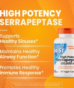 Doctor's Best High Potency Serrapeptase (120,000 SPU) - 90 veggie caps