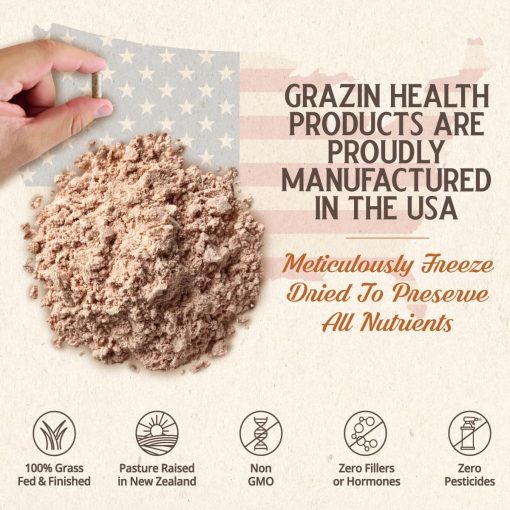 Grazin Health Bovine Liver - 180 capsules
