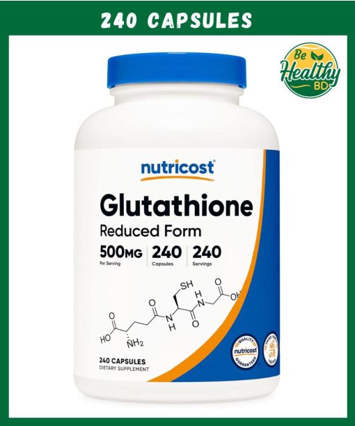 Nutricost Glutathione Reduced Form (500 mg) - 240 capsules