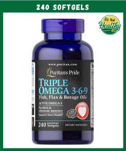 Puritan's Pride Triple Action Omega 3-6-9 Fish, Flax & Borage Oils - 240 softgels