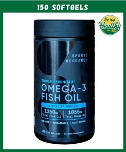 Sports Research Omega-3 Fish oil (1,250 mg) Triple Strength - 150 softgels