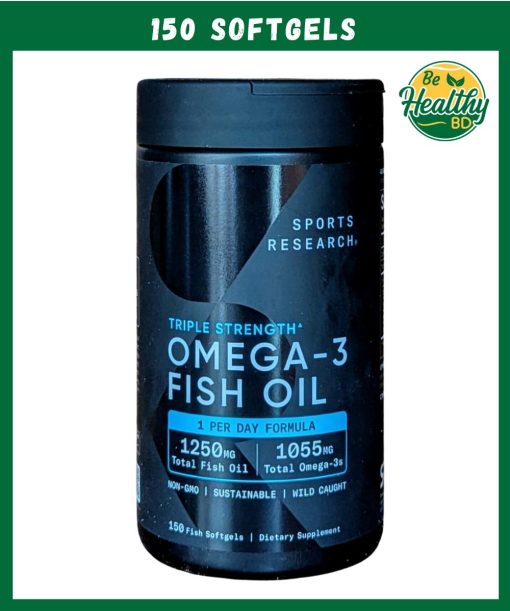 Sports Research Omega-3 Fish oil (1,250 mg) Triple Strength - 150 softgels