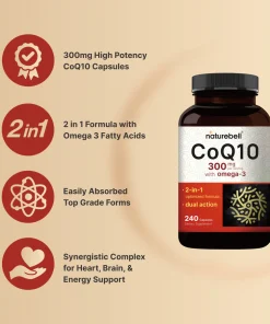 Naturebell CoQ10 (300 mg) with Omega-3 - 240 capsules