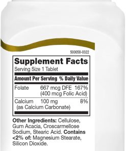 21st Century Folic Acid (400 mcg) - 250 tablets