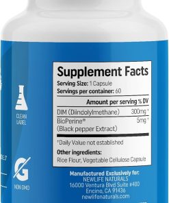 New Life Naturals DIM (300 mg) - 60 vegetable capsules