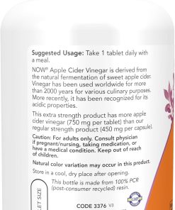 Now Apple Cider Vinegar (750 mg) - 180 tablets