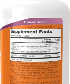 Now Apple Cider Vinegar (750 mg) - 180 tablets
