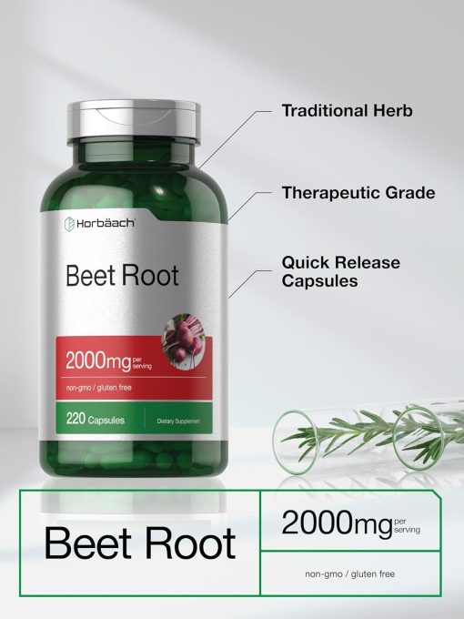 Horbaach Beet Root (2,000 mg) - 220 capsules