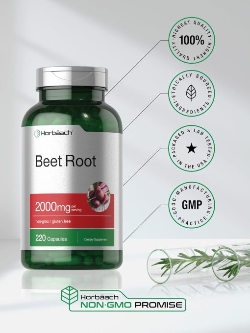 Horbaach Beet Root (2,000 mg) - 220 capsules