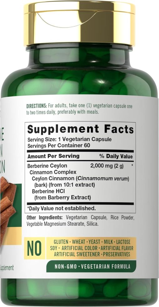 Carlyle Berberine & Ceylon Cinnamon - 60 vegetarian capsules