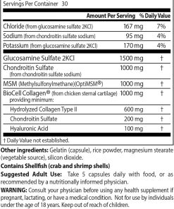 Doctor's Best Glucosamine Chondoitin MSM + Hyaluronic Acid - 150 veggie capsules