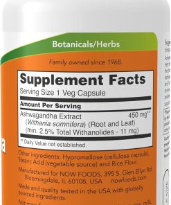 Now Ashwagandha (450 mg) - 90 veg capsules