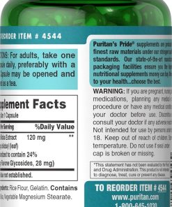 Puritan's Pride Ginkgo Biloba (120 mg) - 100 capsules