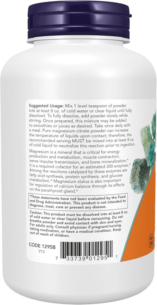 Now Magnesium Citrate Pure Powder - 227 gram