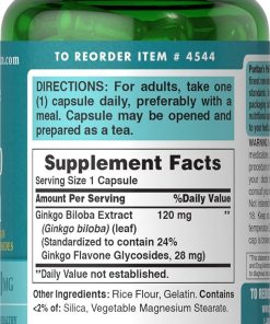 Puritan's Pride Ginkgo Biloba (120 mg) - 100 capsules